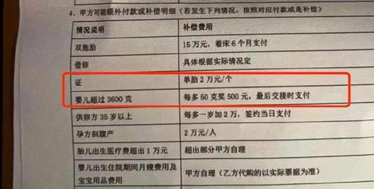 2022找人代孕多少费用
